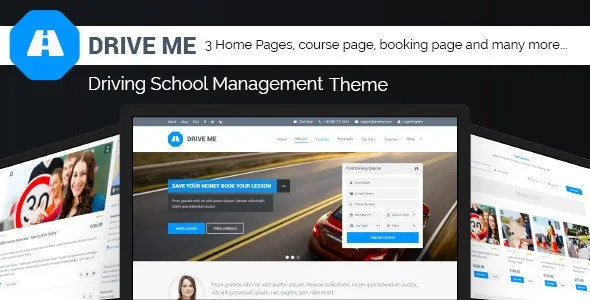 Driveme v1.5.3.1 驾驶学校 WordPress 主题下载