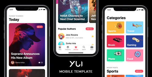 Yui v2.2 Mobile Template  (21 August 2023) HTML5 移动端模板下载