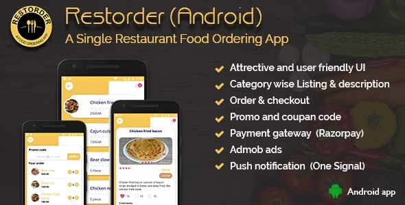 Restorder (Android) v1.3 餐厅订餐下单app应用源码下载