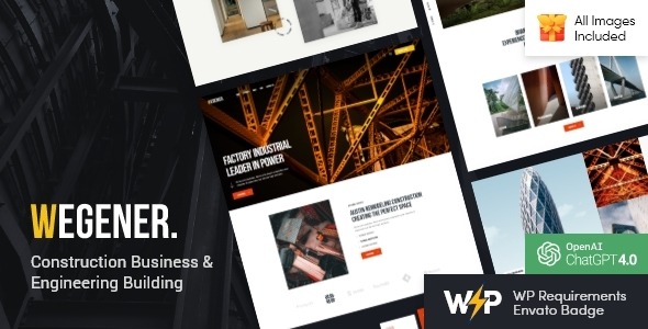 Wegener v2.0 建筑与工程 WordPress 主题下载