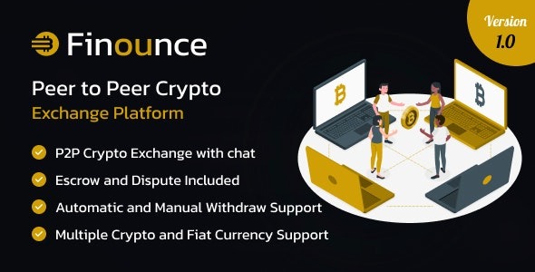 Finounce v.1.0 – 先进的点对点加密货币交易平台源码下载