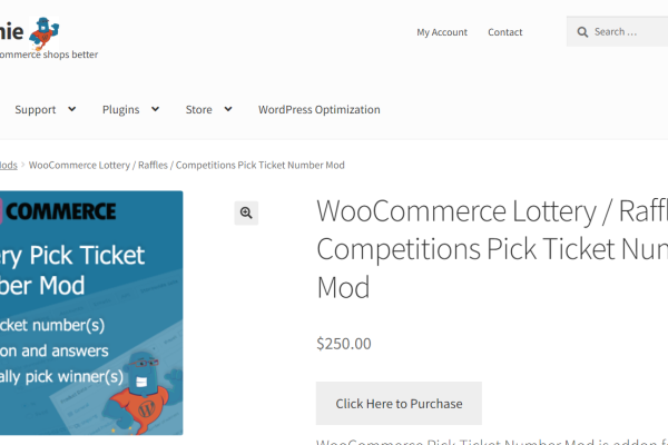 WooCommerce Lottery / Raffles / Competitions Pick Ticket Number Mod v2.4.3 WooCommerce 彩票/比赛选票插件下载