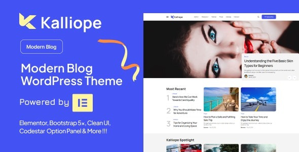 Kalliope (v1.5) 现代博客 WordPress 主题下载