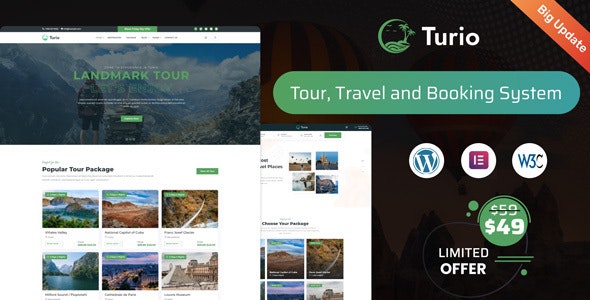 Turio v1.5.0 旅游和旅行 WordPress 主题下载