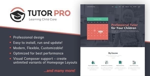 Tutor Pro v1.1.2 教育 WordPress 主题下载