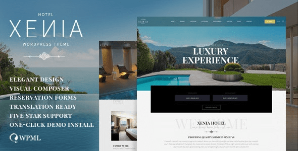 Hotel Xenia v2.7.6 度假村和预订 WordPress 主题下载
