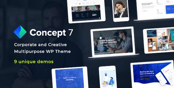 Concept Seven v1.25 响应式多用途 WordPress 主题下载
