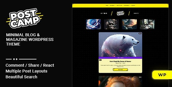 Postcamp v.1.0.3 博客和杂志 WordPress 主题下载