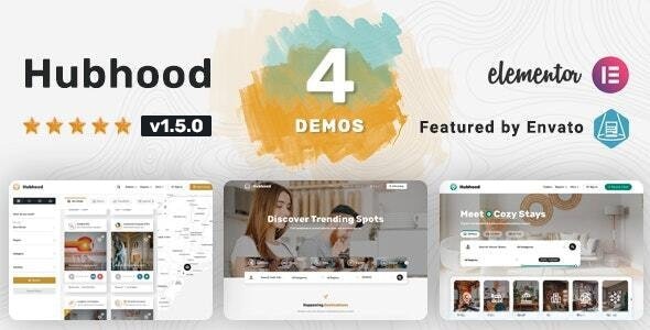 Hubhood v1.5.4.5 目录和列表信息导航WordPress 主题下载