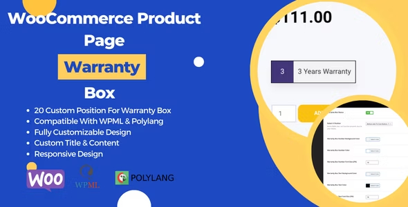 WooCommerce Product Page Warranty Box v1.0.0 WooCommerce 产品页面保修盒插件下载