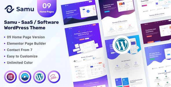 Samu v1.0 – SaaS / 软件 WordPress 主题下载