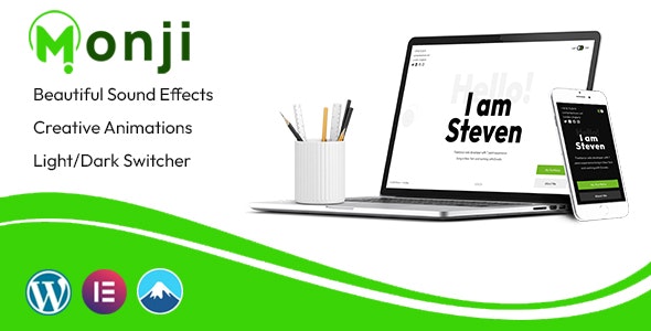 Monji v1.0 – 个人作品集 WordPress 主题下载