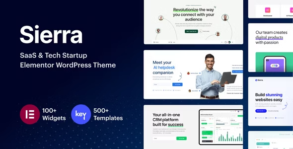 Sierra v1.1 – SaaS 和技术初创公司 Elementor WordPress 主题下载