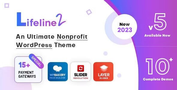 Lifeline 2 v6.5 适用于慈善机构、筹款机构和非政府组织的终极非营利 WordPress 主题下载