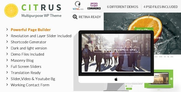 Citrus v4.0 一页 WordPress 主题下载