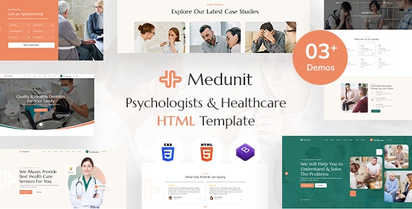 Medunit 1.0 – 心理学家和医疗保健 HTML 模板下载
