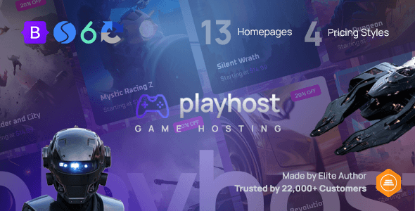 Playhost v1.0.2 – 游戏托管服务器网站模板下载
