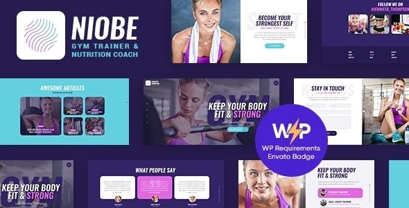 Niobe v1.1.11 健身教练和营养教练 WordPress 主题下载