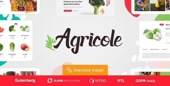 Agricole v1.1.2 有机食品和农业 WordPress 主题下载
