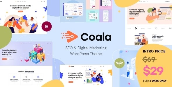 Coala v1.0.0 SEO 和数字营销 WordPress 主题下载