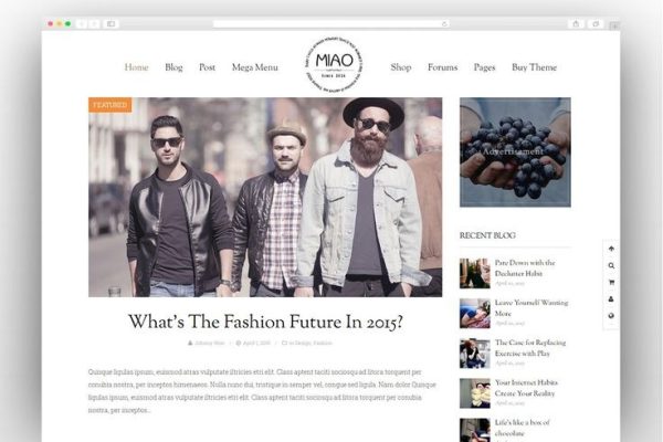 Miao v1.1.3 时尚杂志、新闻和博客 WordPress 主题下载
