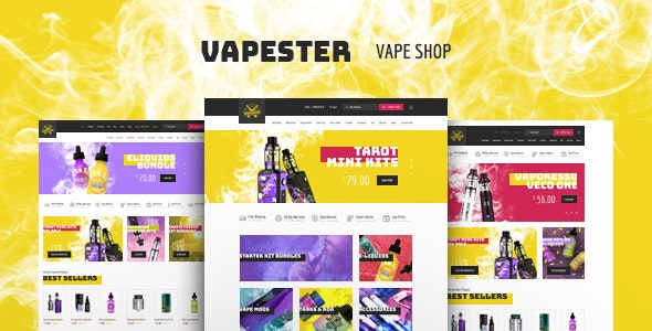 Vapester v1.1.10 – 创意香烟店和 Vape 商店 WooCommerce 主题下载