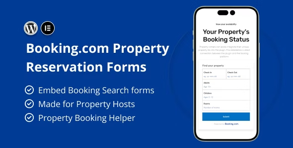 Booking.com Property Reservation Forms for Elementor v1.0 酒店预订表插件下载