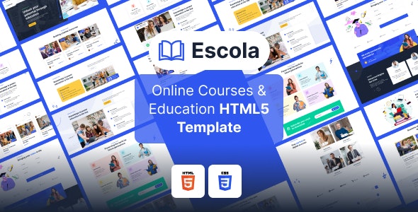 Escola 1.0 – 在线课程、学校、大学和教育HTML模板下载