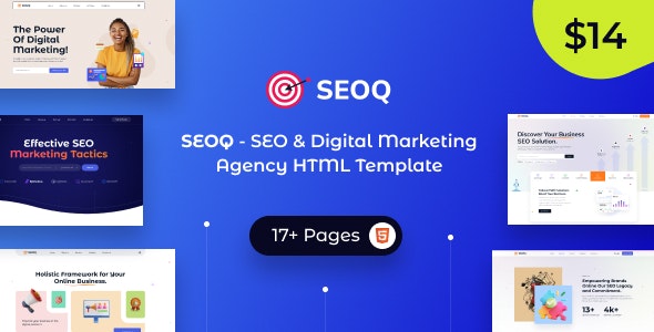 SEOQ 1.0 – SEO 和数字营销机构 HTML 模板下载