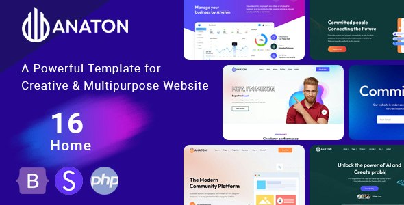 Anaton v1.2 – 软件和 SaaS 登陆页面HTML模板下载