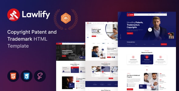Lawlify 1.0 – 专利版权和商标律师事务所 HTML 模板下载