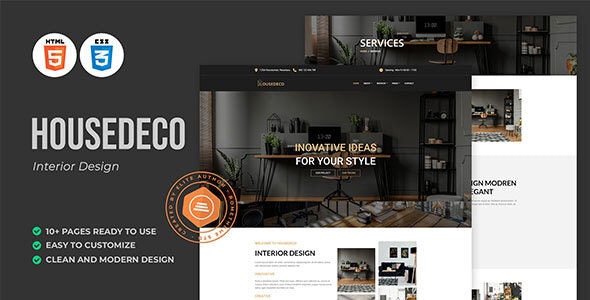 Housedeco 1.0 – 室内设计 HTML 模板下载