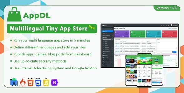 AppDL v1.8.0 – 多语言小应用商店app源码下载