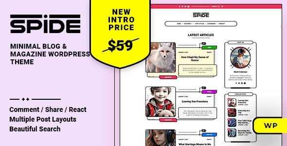 Spide v1.0.4 博客和杂志 WordPress 主题下载