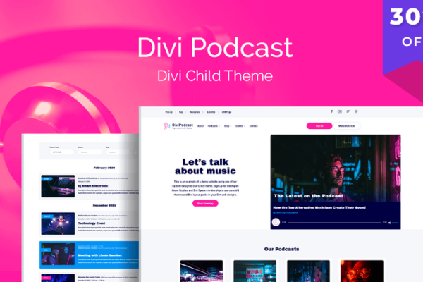 Divi Podcast v1.1.8 博客子主题下载