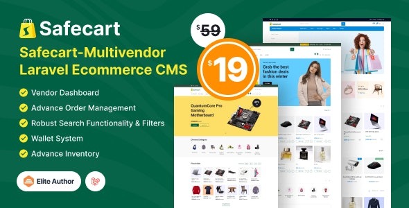 Safecart v2.3.0 多供应商 Laravel 电子商务平台源码下载