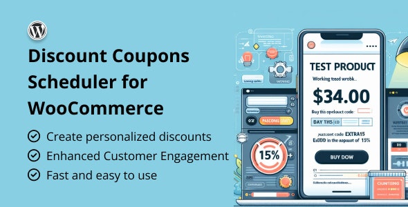 Discount Coupons Scheduler for WooCommerce v1.0 WooCommerce 折扣优惠券调度程序插件下载