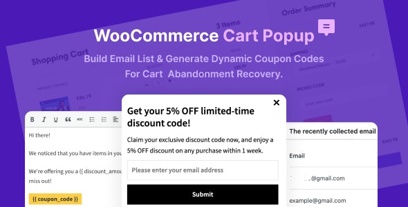 WooCommerce Cart Popup v1.0 – 对于购物车未付款提醒插件下载