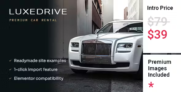 LuxeDrive v1.0 豪华轿车和汽车租赁主题下载