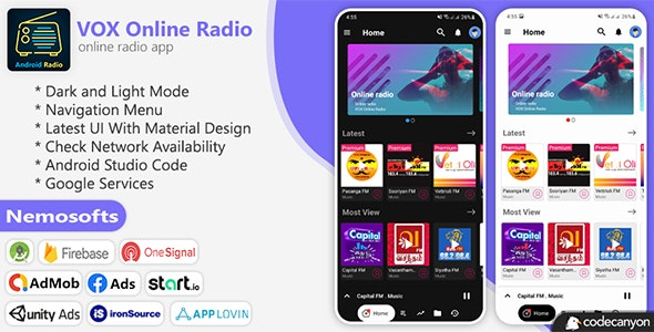 VOX Android Online Radio v10.1 VOX And​​roid 在线广播收音机app源码下载