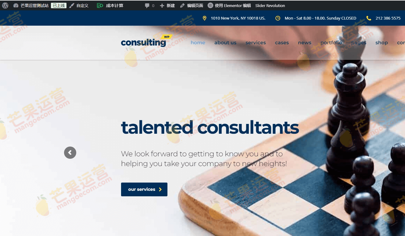 Consulting 商业、金融 WordPress 主题破解版下载