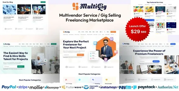 MultiGig v1.0 – 服务/零工销售自由职业市场（基于订阅）源码下载