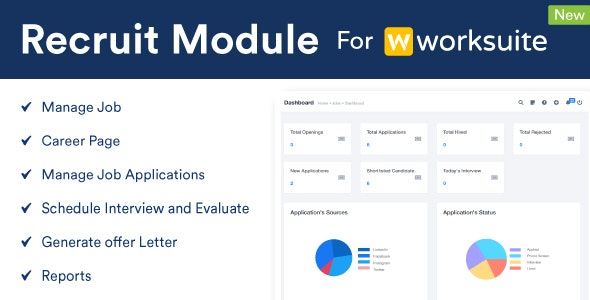 Recruit Module For Worksuite CRM v2.1.6 源码下载