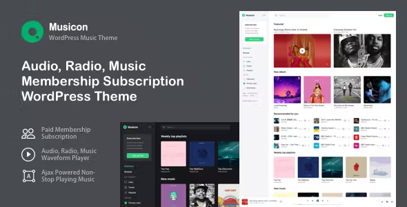 Musicon v4.4 WordPress 会员音乐主题下载