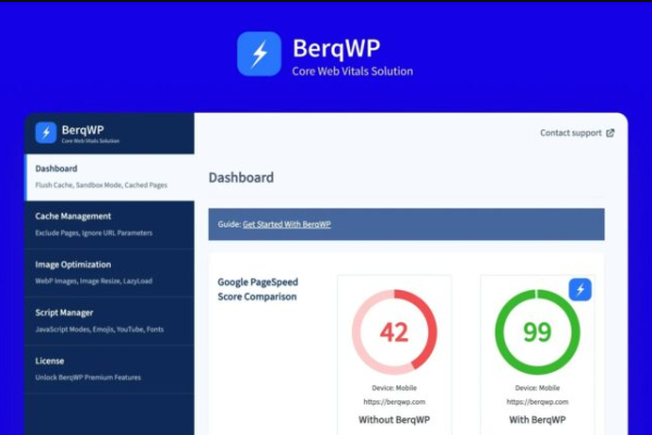 BerqWP v2.2.63 WordPress自动一体化页面速度优化插件下载