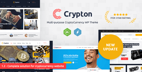 Crypton v1.7.7 多用途加密货币 WordPress 主题下载（已激活）