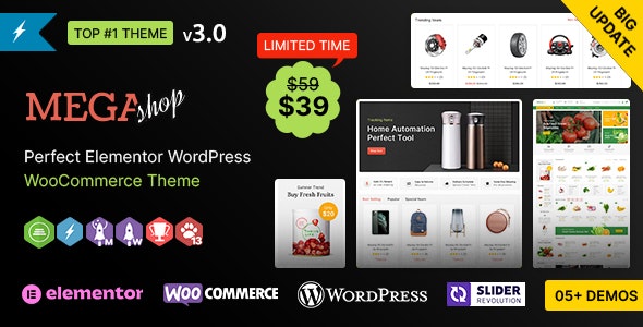 Mega Shop WP v3.0.2 – 多用途 Elementor WooCommerce 主题下载