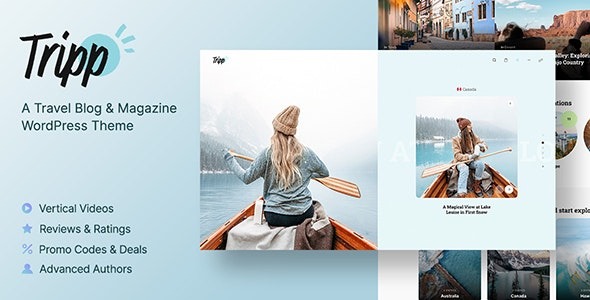 Tripp v1.3.3 旅游博客和杂志 WordPress 主题下载 [已激活]