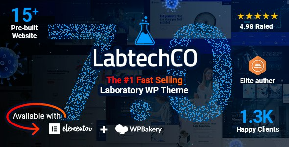 LabtechCO v7.4 实验室和科学研究 WordPress 主题下载