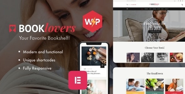 Booklovers v2.13 出版社和书店 WordPress 主题下载 + RTL 